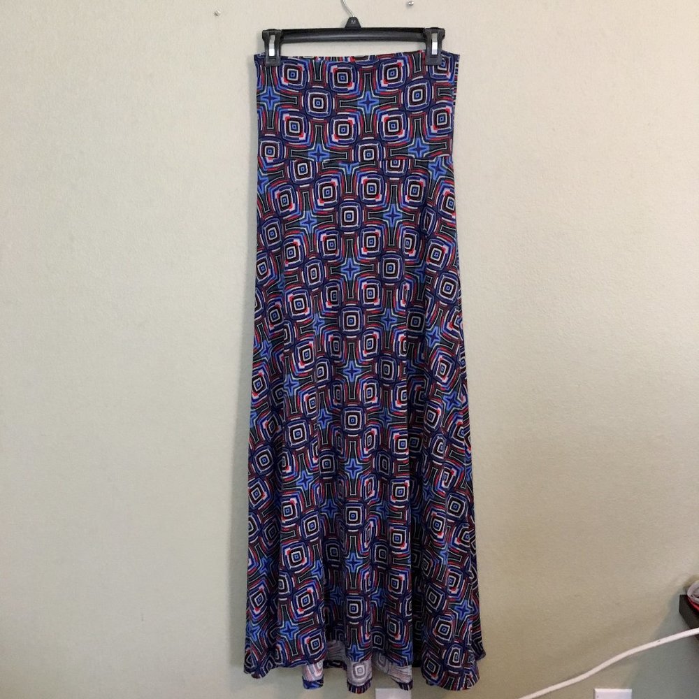 LuLaRoe Abstract Stretchy Maxi Skirt, XS